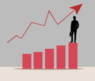 经济稳定增长金融数据概念插画