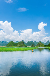 中国云南省文山州丘北县普者黑风景区风光