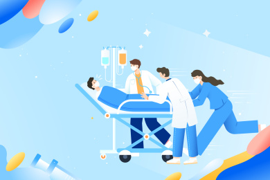 急救手术医疗健康矢量插画