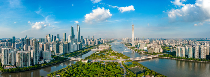 中国广东省广州市天河CBD中轴线建筑群