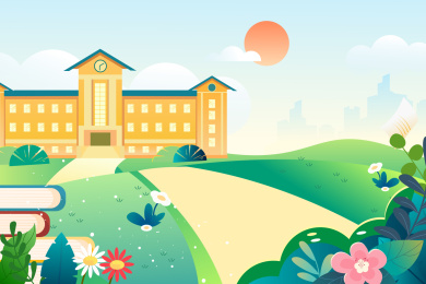 学校插画矢量图