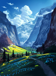旅行风景插画