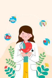 医生治疗胃部疾病矢量插画