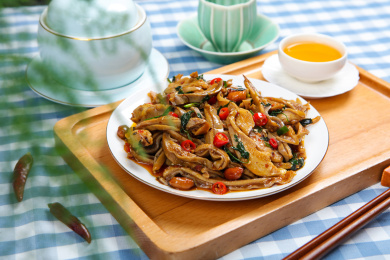 中餐特色美食菜肴香辣猪肚丝