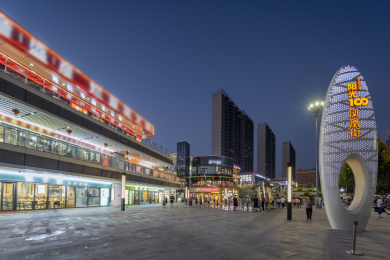 济南阳光100凤凰街夜景