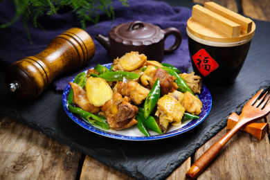 美味菜肴小吃青椒炒鸡