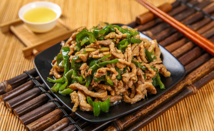 家常菜肴青椒肉丝