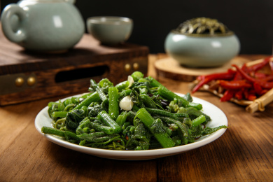 农家菜肴美食炒南瓜尖