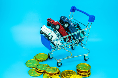 汽车销售二手车销售车贷买车概念图片