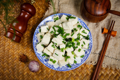 美味家常菜葱拌豆腐