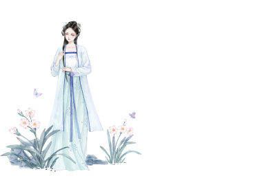 水仙花与汉服少女