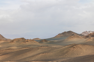 中国青海海西冷湖黑山戈壁风光