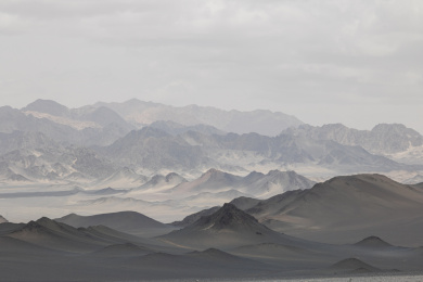 中国青海海西冷湖黑山戈壁风光