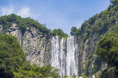 中国浙江省温州市文成县百丈漈景区的百丈一漈瀑