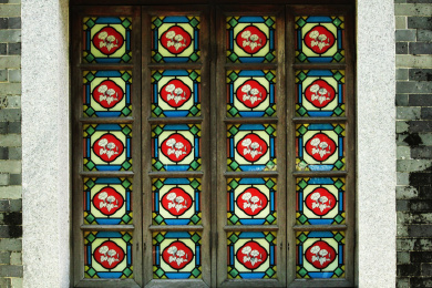 满洲窗中式小花格