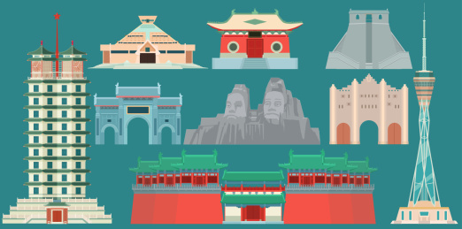 河南郑州旅游地标古建筑