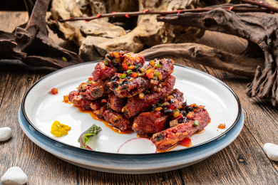 香辣红油豆豉蒸排骨