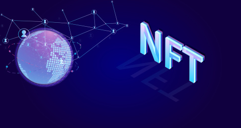 NFT非同质化代币的金融交易插画