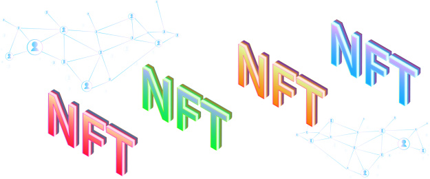 NFT非同质化代币的插画