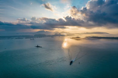 中国福建省东山县南门湾航拍