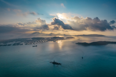 中国福建省东山县南门湾航拍
