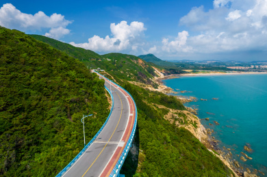 中国福建省东山县苏峰山航拍