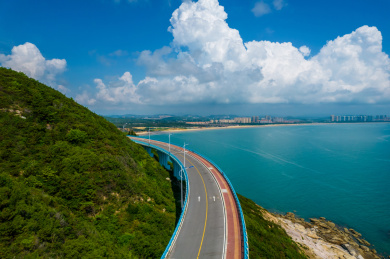 中国福建省东山县苏峰山航拍