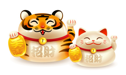 招财虎与招财猫集合