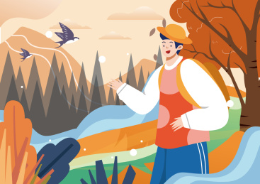 户外运动去爬山