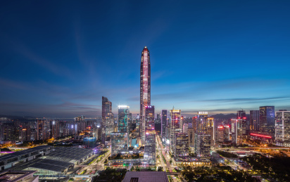 深圳市福田区CBD夜景 
