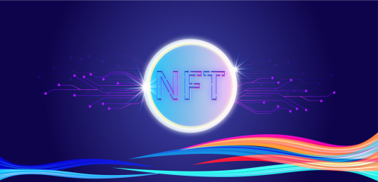 NFT非同质化代币的金融交易插画