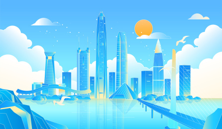 深圳城市建筑插画