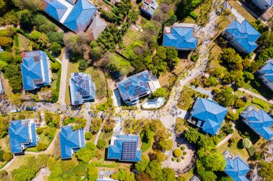 航拍郊区住宅楼