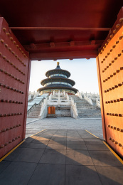 北京清晨的天坛祈年殿