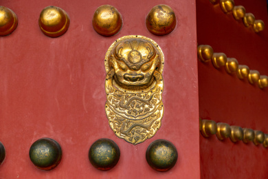 中国北京故宫木门门钹门钉