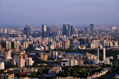 北京丽泽金融商务区城市建筑风光