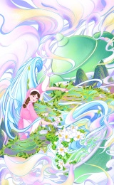 茉莉花茶包装插画