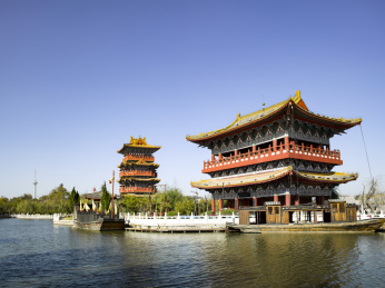 中国河南开封市清明上河园茗春坊