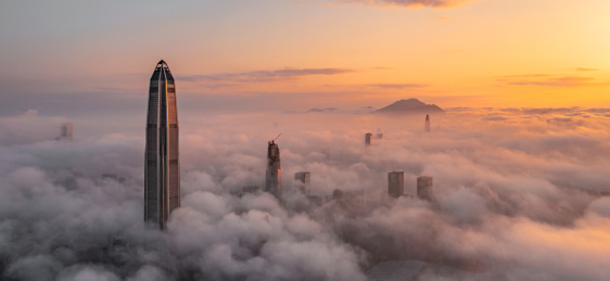 航拍中国深圳平安金融中心