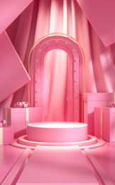 3D背景模拟场景产品展示台创意图