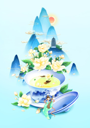 茉莉花茶微观场景