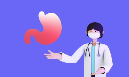 卡通三维医生介绍讲解诊断肠胃病情C4D