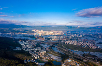 昆明市晋宁区昆阳城全景