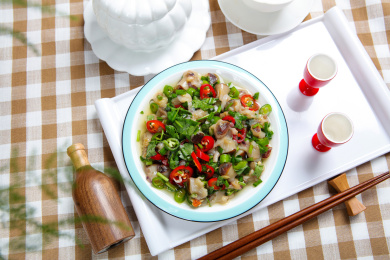 特色美食菜肴凉拌螺肉