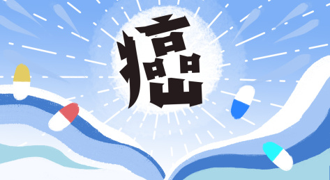 卡通手绘医疗医生和癌症对抗海报插画