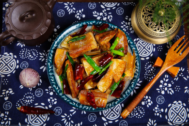 下酒菜爆炒腊鱼肚