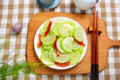 健康营养素菜美食清炒瓠瓜