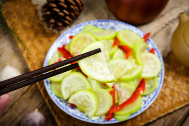 健康营养素菜美食清炒瓠瓜