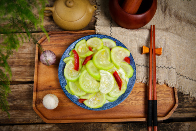 健康营养素菜美食清炒瓠瓜
