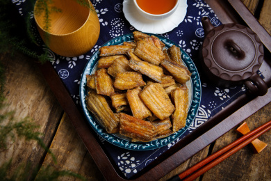 海产特色小吃美食香酥带鱼